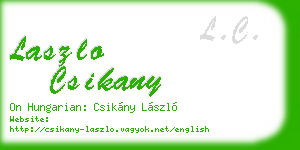 laszlo csikany business card